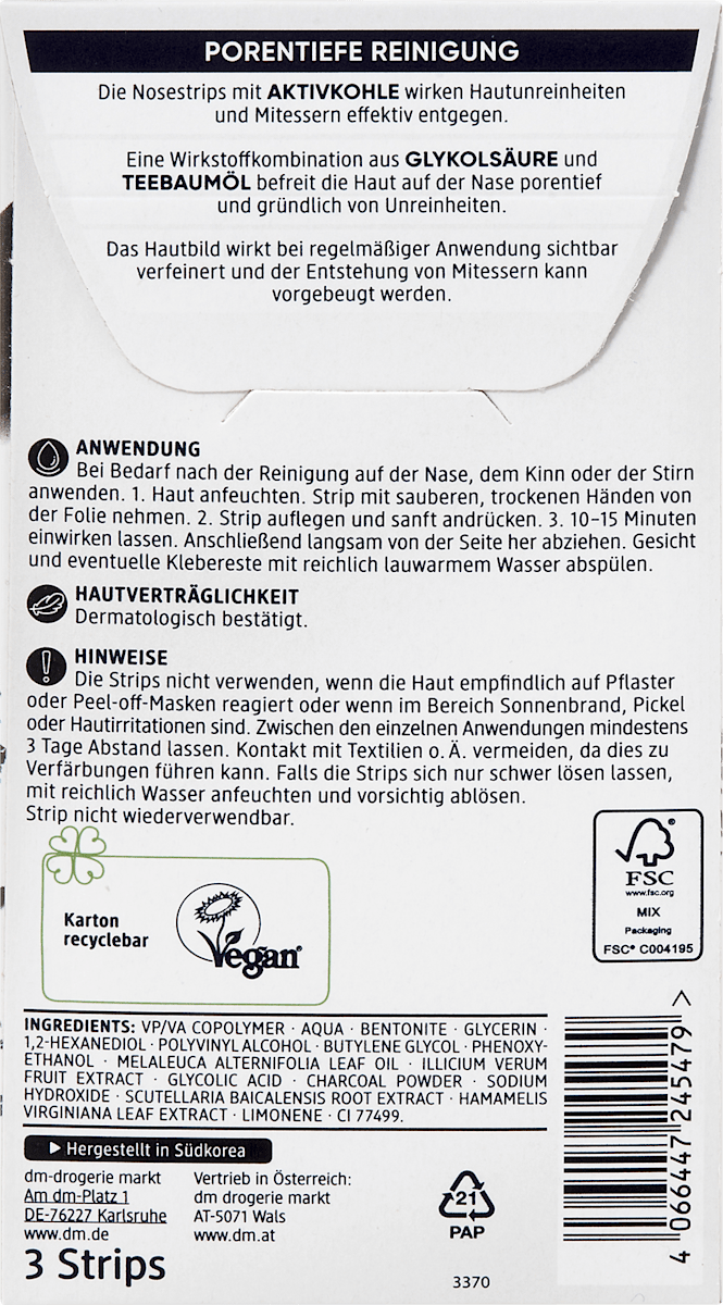 Nosestrips mit Aktivkohle, 3 St