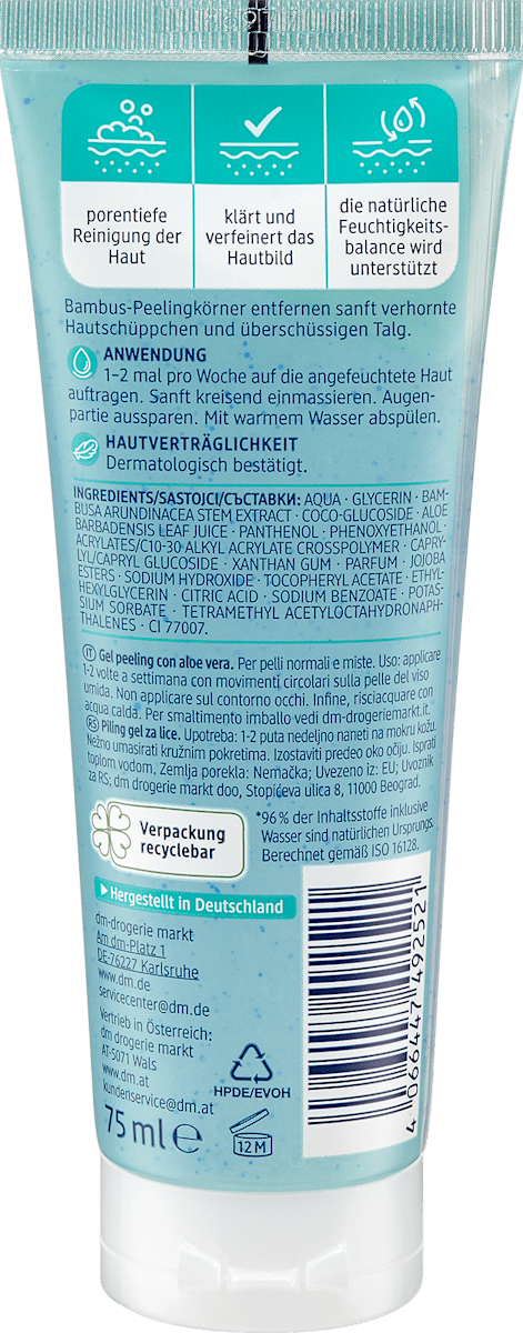 Peeling Gel Aloe Vera, 75 ml