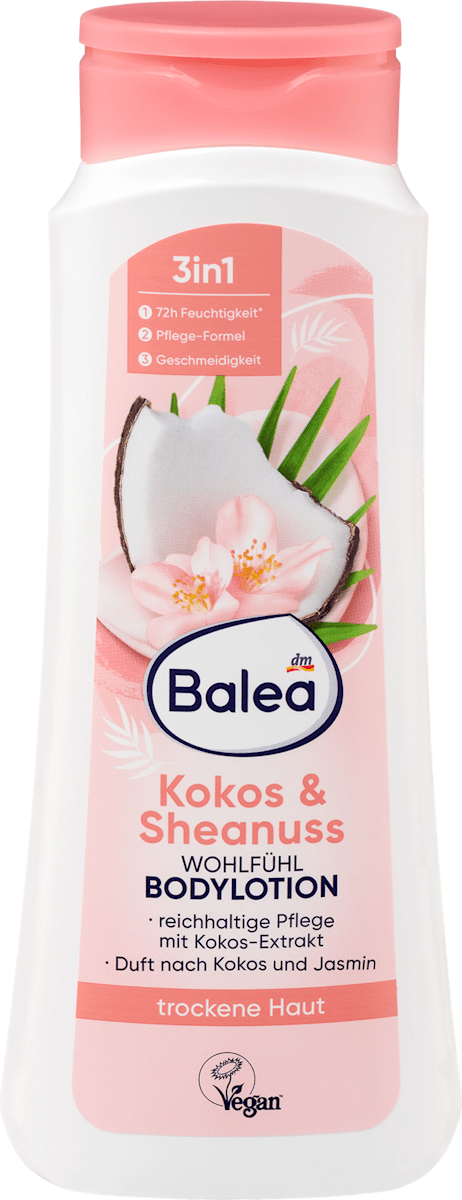 Balea Coconut & Shea Butter Body Lotion – Tropical Nourishment – 13.5 fl oz