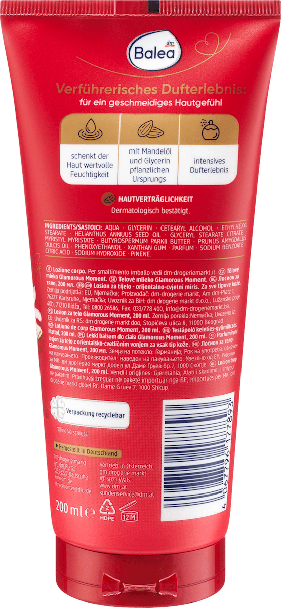 Balea Glamorous Moment Perfumed Body Lotion - 6.8 fl oz
